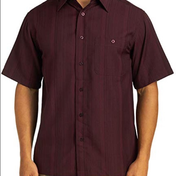 Haggar Other - Haggar M Casual Button Front Shirt Wine Men’s NWT
